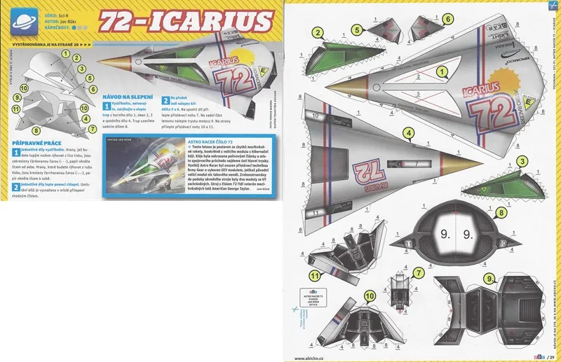 Papierový model Astro racer - 72 Icarius